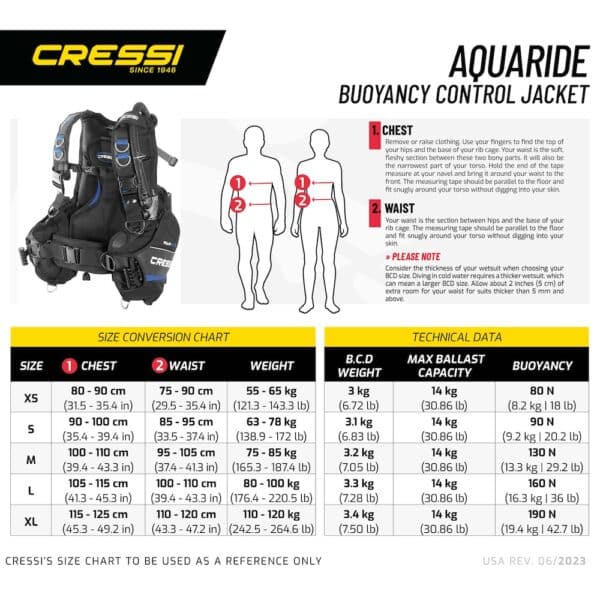 Cressi Aquaride (black/blue) BCD - Image 2