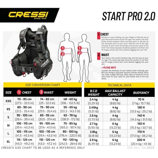 Cressi Start Pro 2.0 (black/red) BCD - Image 2