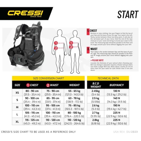 Cressi Start Pro 2.0 (black/red) BCD - Image 3