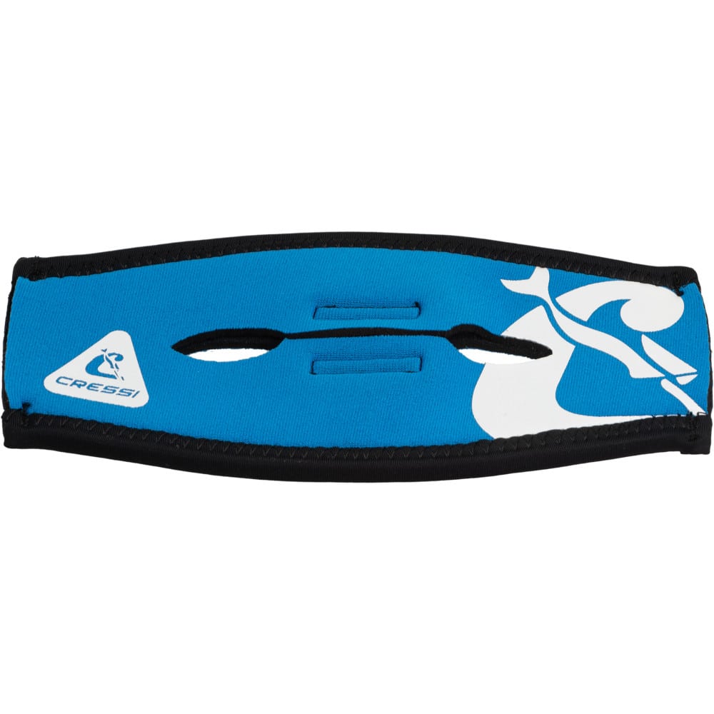 Cressi Pony Tail Neo Mask Strap Cover Mask (blue/white)