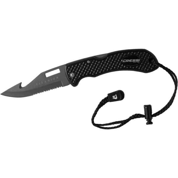 Cressi Chaku Knife (black-titanium blade)