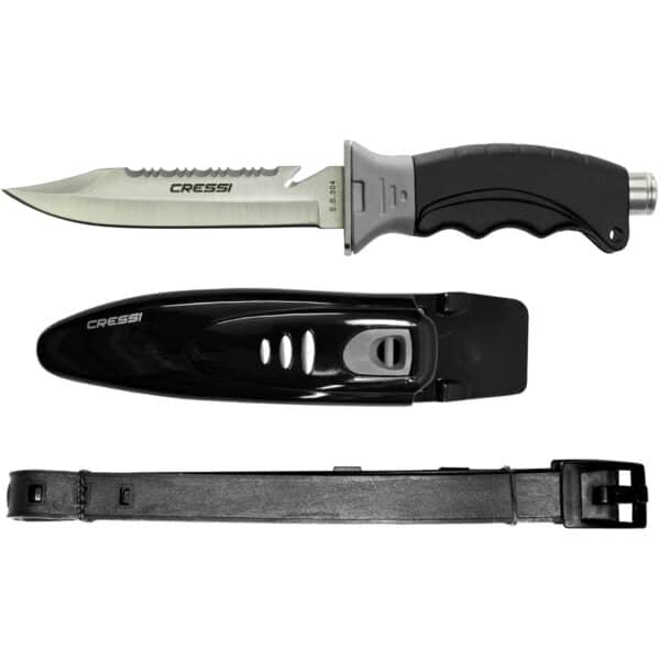 Cressi Borg Knife (grey) [pointed tip]