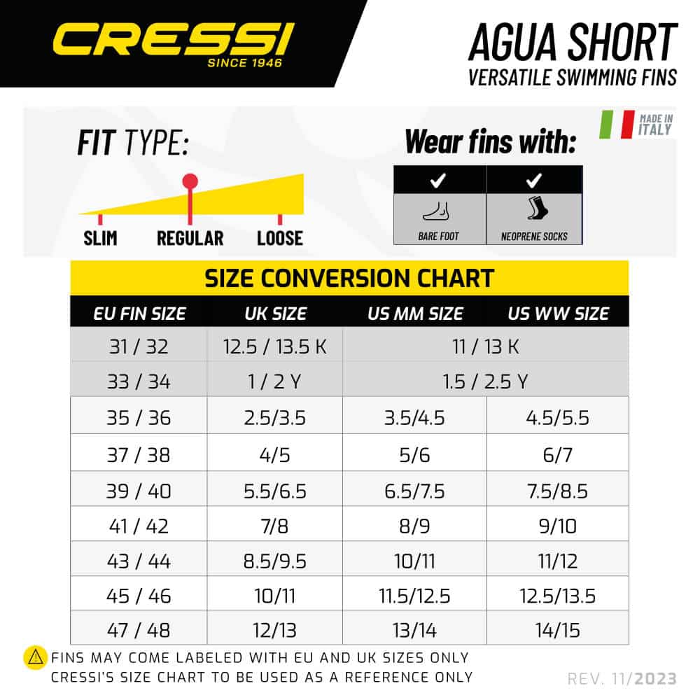 Cressi Agua Short Fins (blue) - Image 2