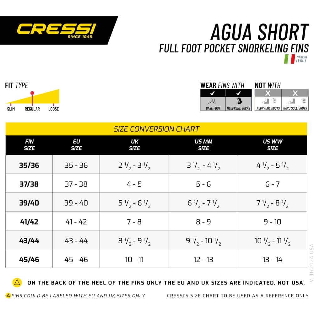 Cressi Agua Short Fins (blue) - Image 3