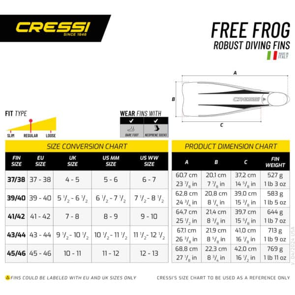 Cressi Free Frog Fins (blue) - Image 5