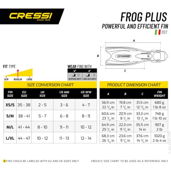 Cressi Frog Plus Fins (black/silver) - Image 5