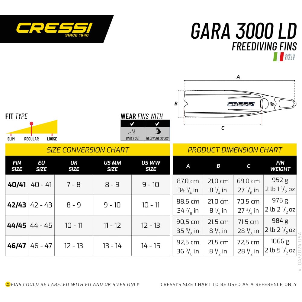 Cressi Gara 3000 LD Fins - Image 10