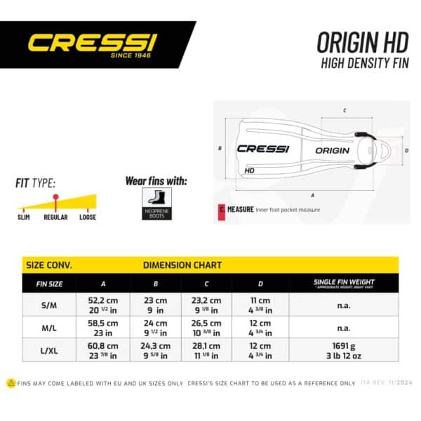 Cressi Origin HD Fins (black) - Image 5