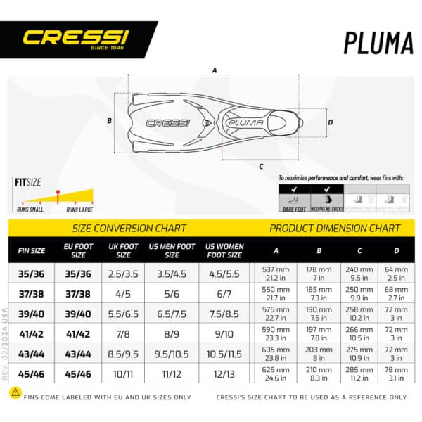 Cressi Pluma Fins (black) - Image 7