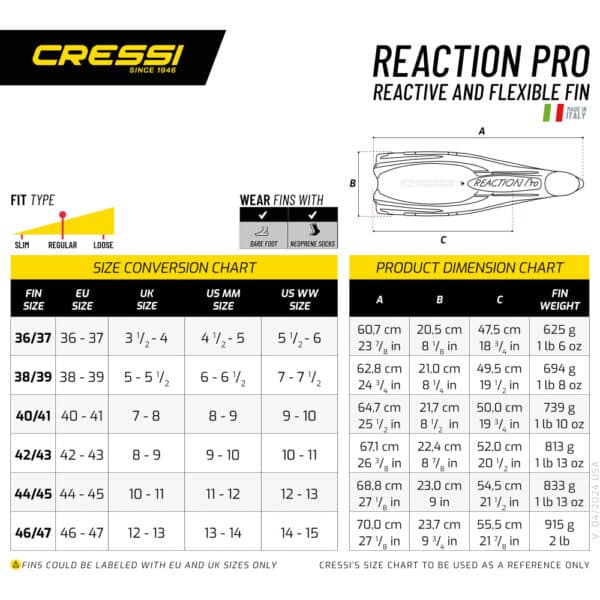 Cressi Reaction Pro Fins (black) - Image 2