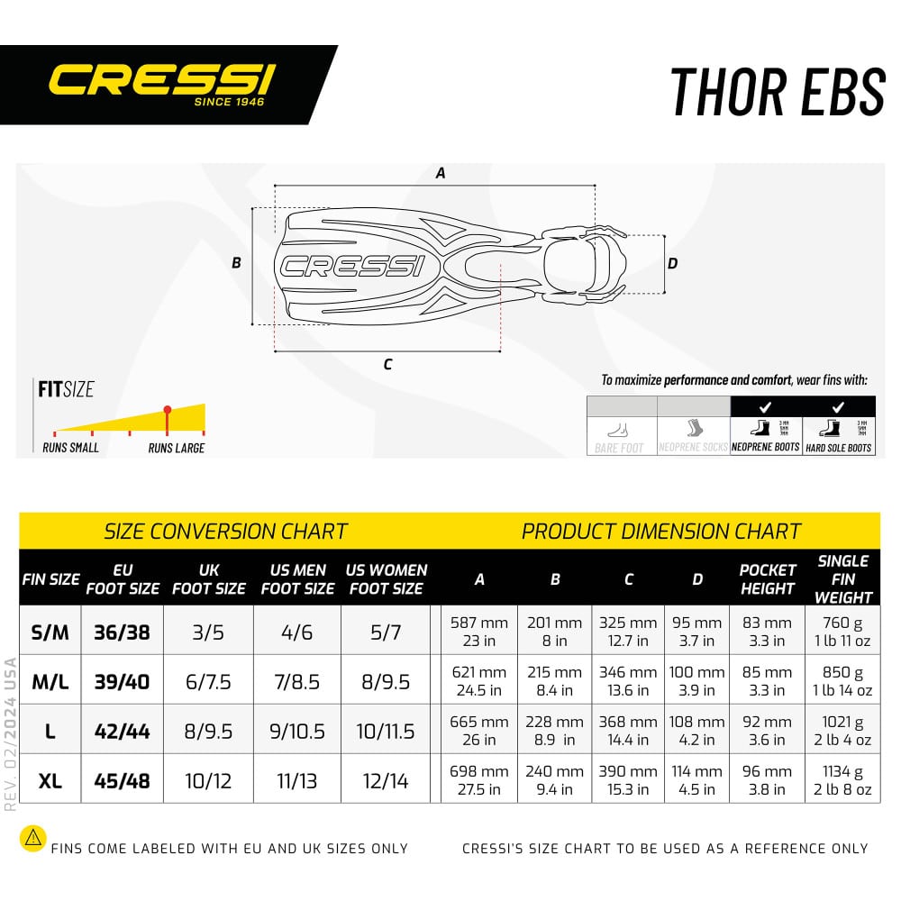 Cressi Thor EBS Fins (black) - Image 10